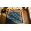 Antique Square Shape Navy Blue Color Chinese Bats Ningxia Rug