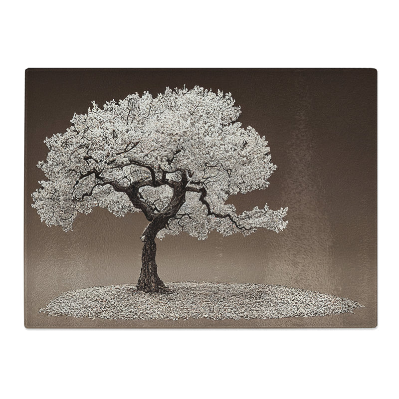 Splendid Tree  Glass Chopping Board