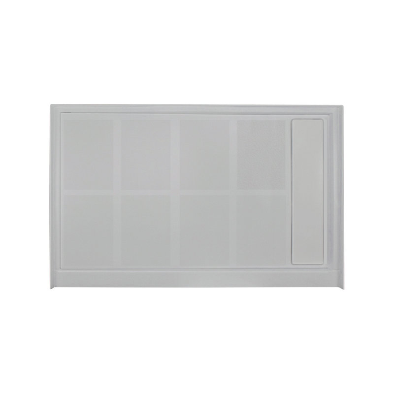 32 W 48 D Rectangular Base Shape Single Shower Base No Integrated Seat Included, Gray, Right Hand