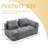 Minimalist modular sofa in premium wrinkle-resistant display fabric with ergonomic design-81737654