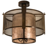 Rustic Lodge 3 - Light Semi Flush Mount