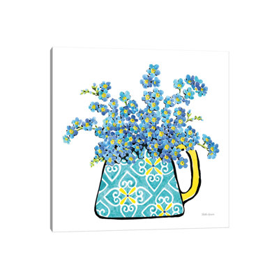 Floral Teacups IV by Beth Grove - Wrapped Canvas Painting