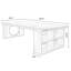 Bureau rectangulaire en bois massif Burlywood-1689436348