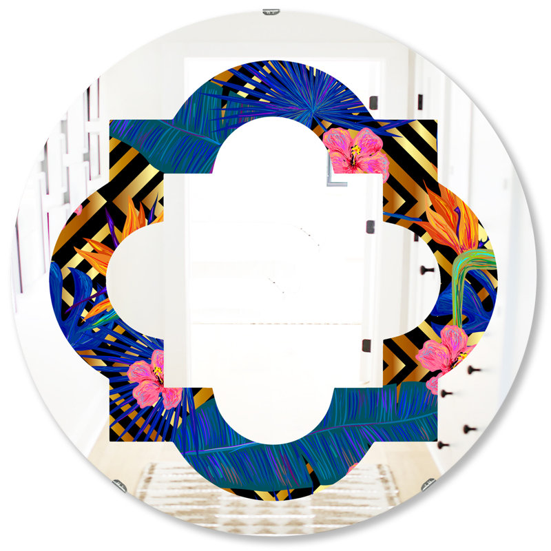 Miroir mural Quatrefoil, H 31,5 po x l po