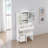 29.2" Small Size Left Drawer Desktop Vanity Table + Cushioned Stool, 2 AC+2 USB Power Station, Hair Dryer Bracket, Extra Large Touch Control Sliding LED Mirror, Tri-Color Switching, Brightness Adjust-118098362