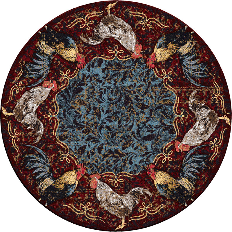 Briyanah Oriental Indoor Rug, Round 7'7"