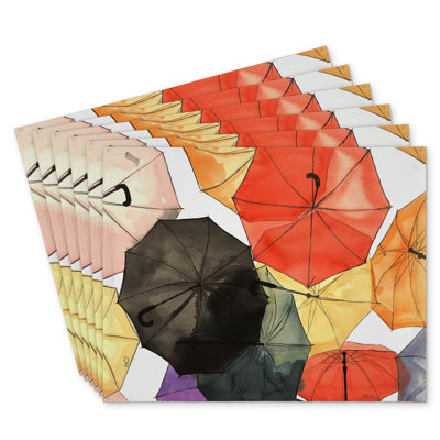 Suspended Umbrellas Polyester Orlane Set of 6 - Home Decor