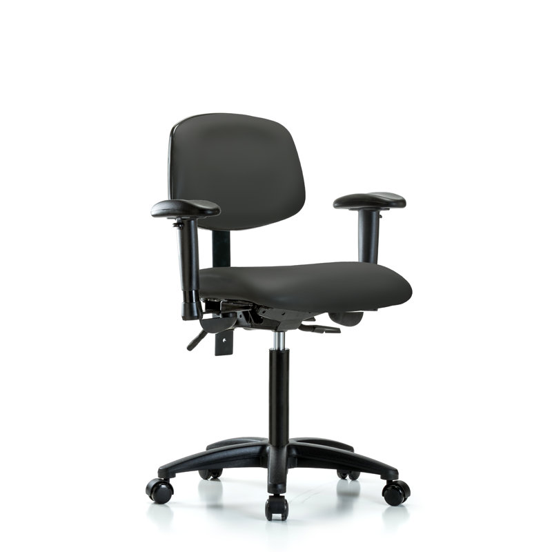 Chaise de tâches ergonomique Timothy, Roulettes, Anthracite, Inclus