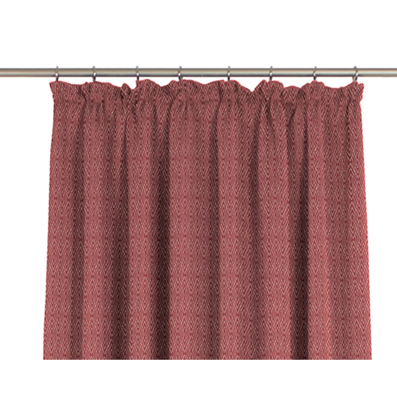 Salguero Pencil Pleat Opaque Curtain, Red, 145cm Width x 225cm Drop