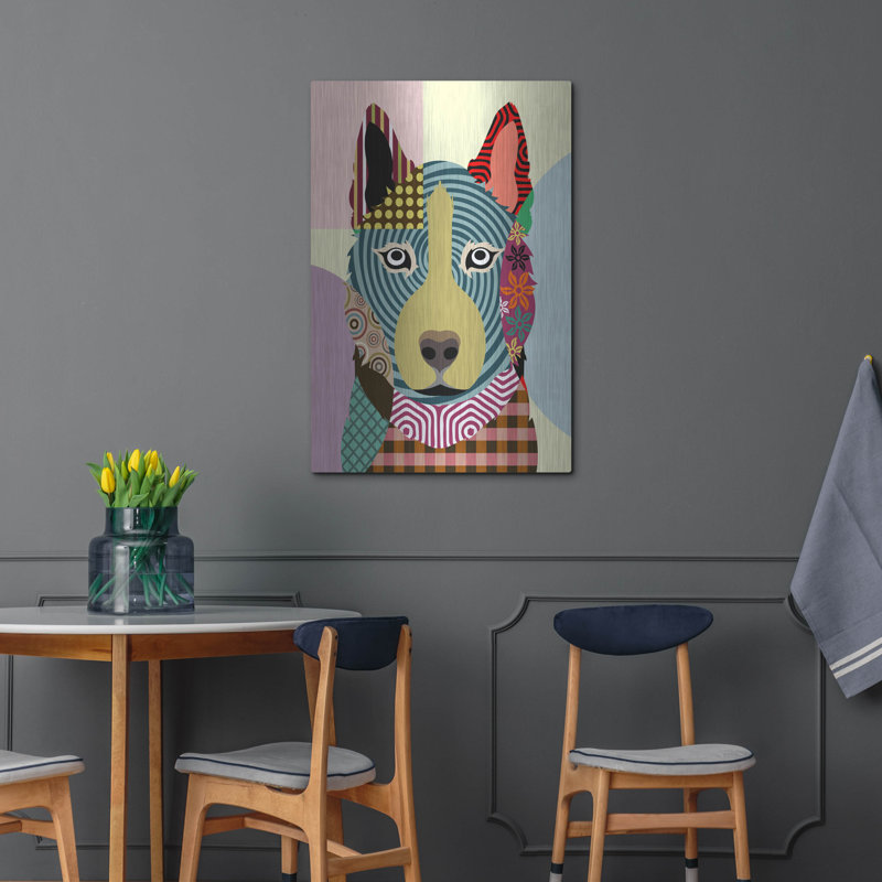 "Husky sibérien" par Lanre Adefioyue, H 36 po x l 24 po