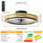 19.68'' 20W LED Ceiling Fan with Lights and Remote Control, Dimmable Brightness and Color Temperatures