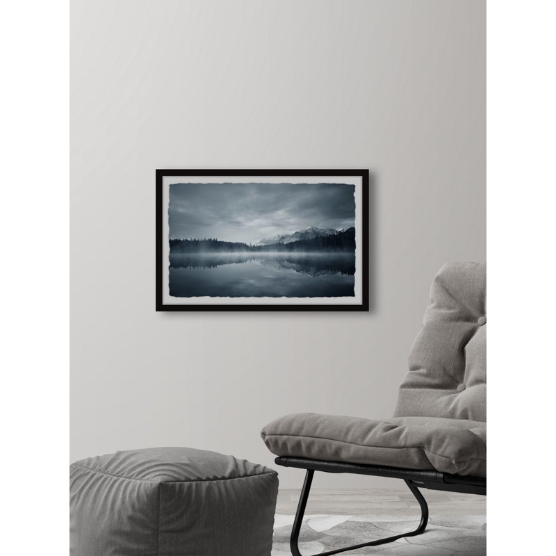 Foggy Lake - Single Picture Frame Painting, 38cm H x 45cm W x 3.81cm D