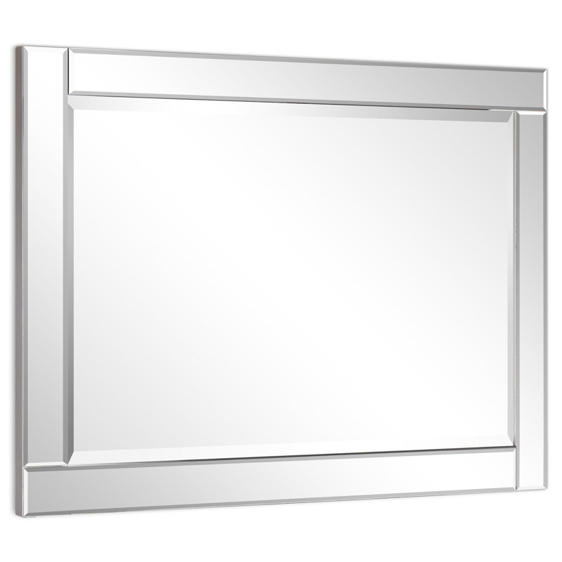 Neema Modern Beveled Glass Wall Mirror, 30" x 40"