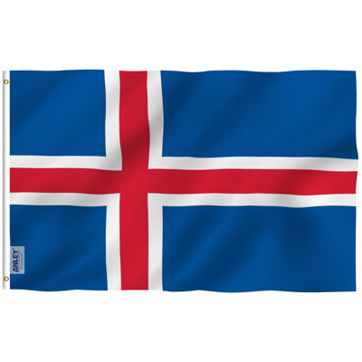 Drapeau de maison 36 po x 60 po Islande