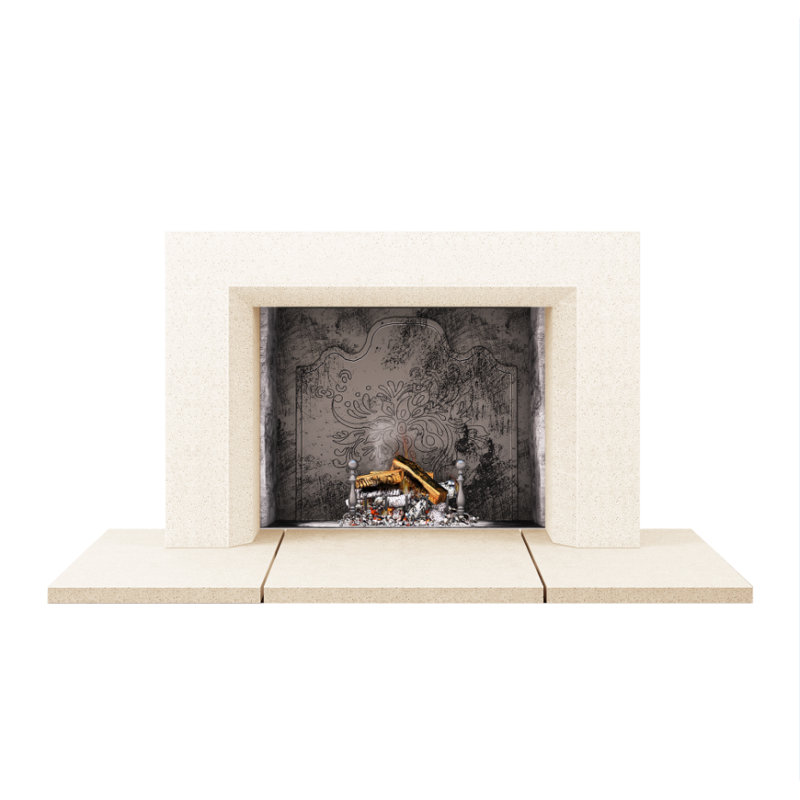 Miami Fireplace Surround, Acid Wash Beige