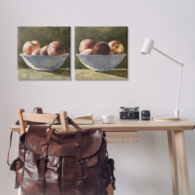 " Bowls Of Apples Wrapped Canvas " by Emma Caroline 2 - Pieces