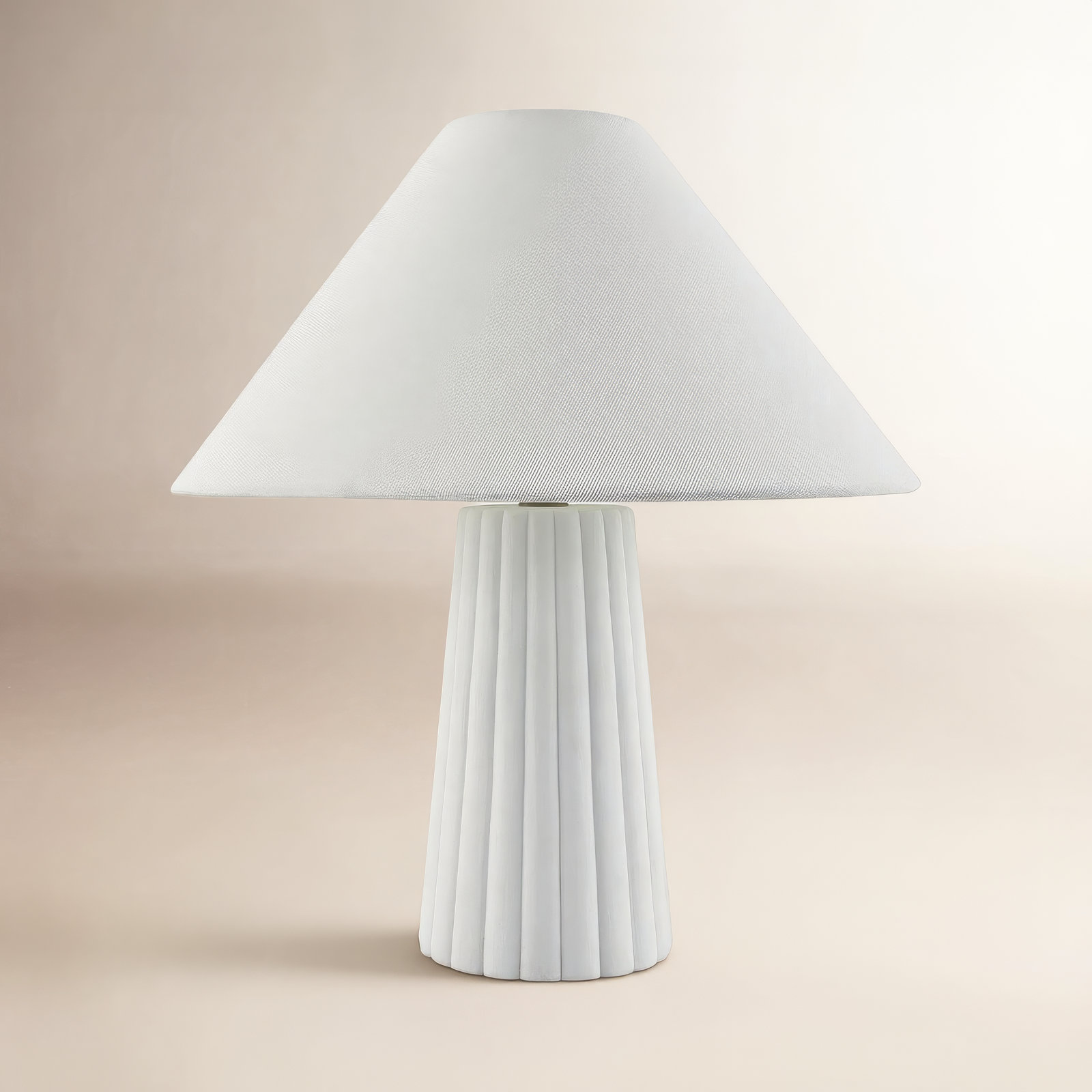 Ceramic Table Lamp, White