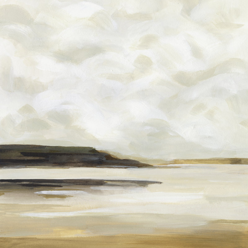 «Cloudy Coast I» par Victoria Borges - reproduction d'art sur toile tendue, H 20 po x l 20 po
