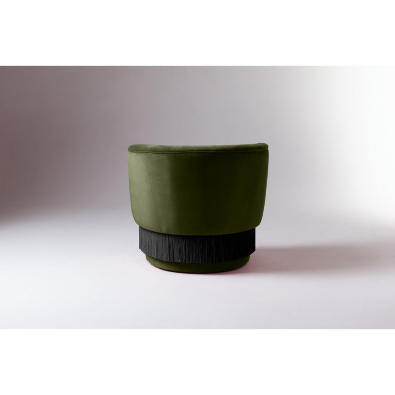 La Folie Barrel Chair, Kiwi Velvet