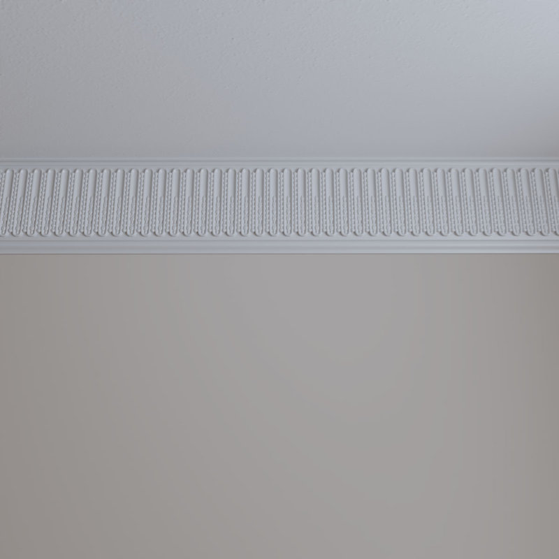 White High Density Urethane Temple Chair Rail Moulding