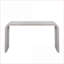 Washed White 59in Curved Beaded Console Table - Space-Saving Versatile for Entryway &amp; Living Room