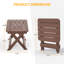 Table d'appoint pliable d'extérieur Adirondack, table de bout de patio pour le jardin près de la piscine, table basse résistante aux intempéries - plastique haute densité en plastique-1979839243