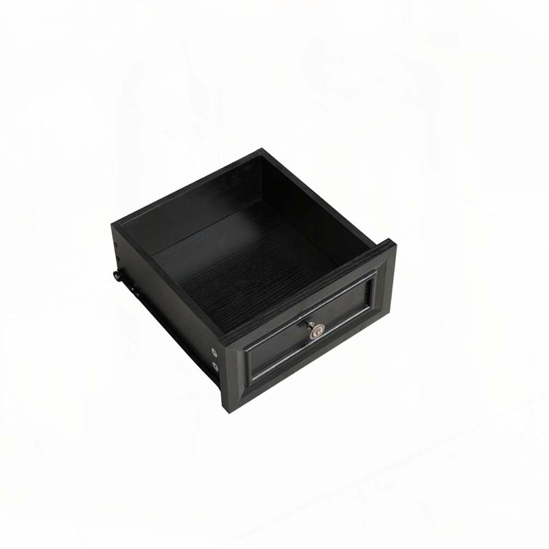 2 Drawer Sofa Side Table, Black