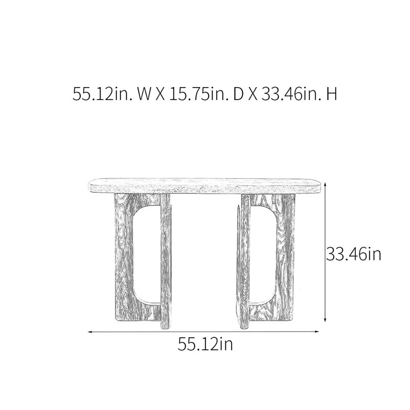 Console Modern Minimalist Art Design, H 33,46 po x l 55,12 po x P 15,75 po