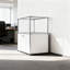 Armoire de rangement modulaire en métal avec tablettes réglables-1851183981