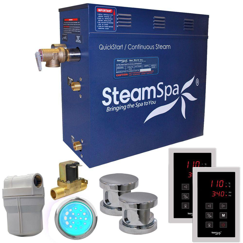 Royal 10.5 kW QuickStart Steam Bath Generator Package with Built-in Auto Drain Steam Spa