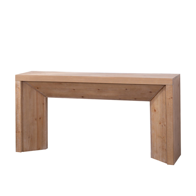 62" Modern Rustic Console Table – Solid-Look Engineered Wood Entryway Table