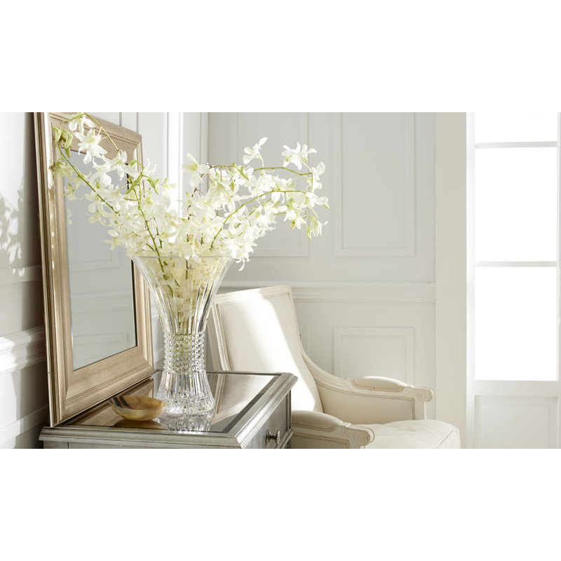 Lismore Diamond Vase, 14" H x 9.6" W x 9.6" D