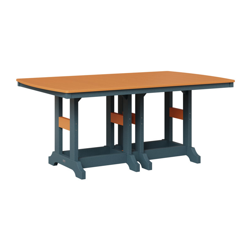 Table de bar rectangulaire Berlin Garden Garden Classic, Ardoise, H 39,5 po x l 72 po x P 44 po, Orange mangue