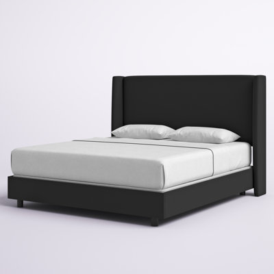Dinapoli Upholstered Wingback Bed