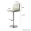 Upholstered Counter Stool with Metal Frame-507473503