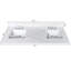 Plateau de meuble-lavabo double 61 po en quartz, 3/4 po d'épaisseur, 2 éviers centraux simples sous comptoir, dosseret haut de 4 po, trous de robinet pré-percés, résistant aux taches et à la chaleur, quartz blanc de Carrare avec veines