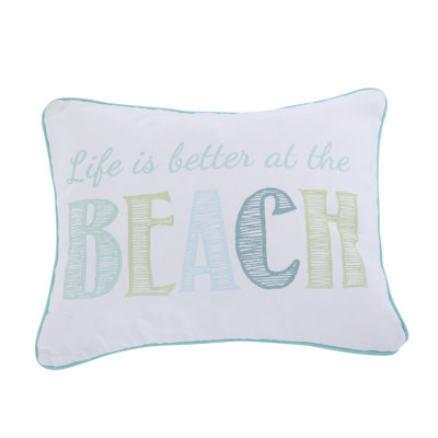 Del Ray Embroidered Life is Better Pillow
