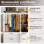 Armoire penderie avec porte de grange coulissante pliante et lumières à capteur (3 portes)