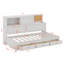 Lit de jour simple en bois avec 3 tiroirs, tablette souple supérieure, tablette, prises et ports USB-97914198