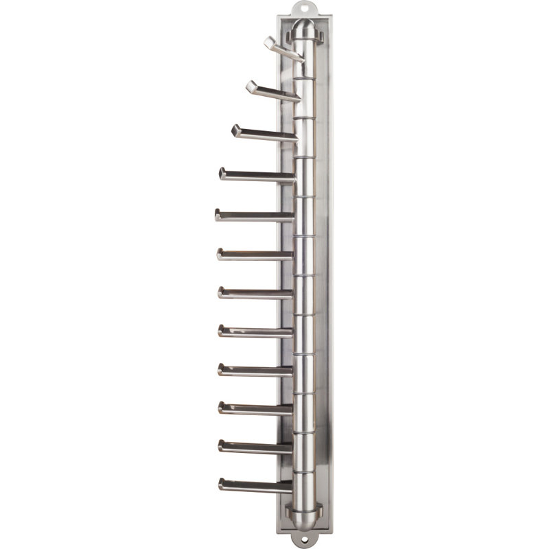 Metal Tie Rack, Satin Nickle