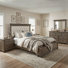 Ensemble de chambre à coucher 5 pièces Baillons (1 lit + 2 tables de chevet + 1 commode + 1 miroir)
