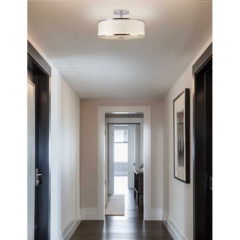 Decarlos Fabric Semi Flush Mount