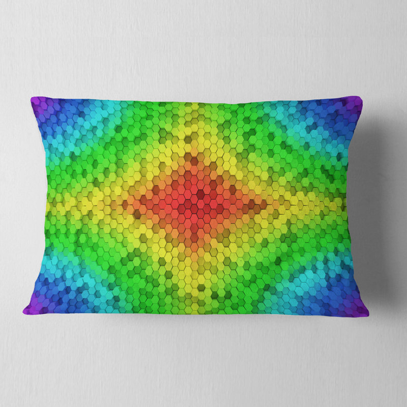 Coussin lombaire à colonnes hexagonales surélevé Abstract