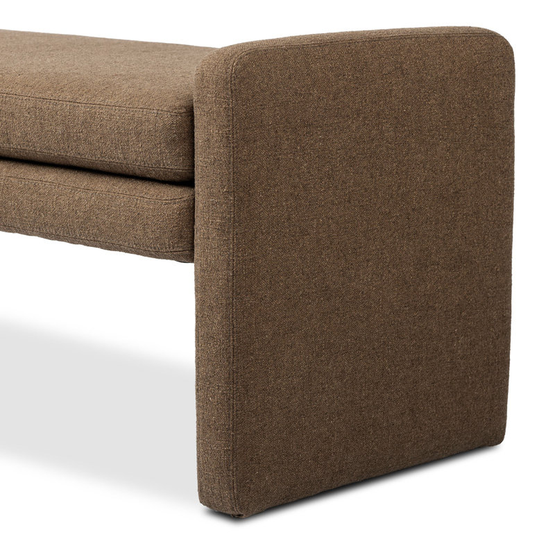 Serena Accent Bench, Brown, 19" H x 70" W x 18" D
