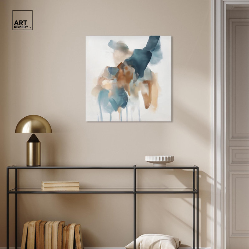 Art Remedy Soft Color Abstracts Toile cachée Profondeurs dévoilées I, H 24 po x l 24 po, Toile tendue