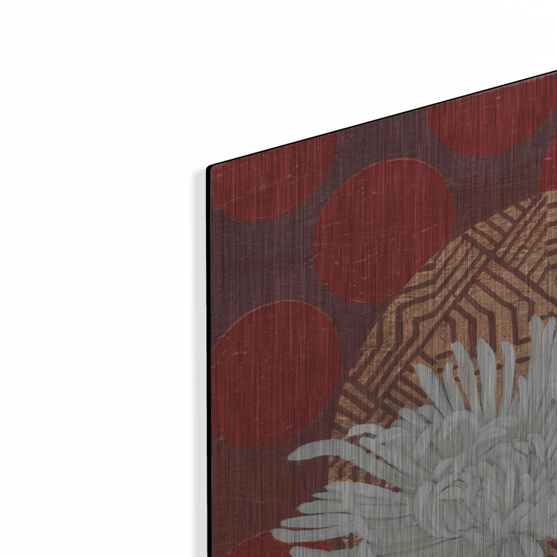 «Morning Chrysanthemum IV» par Kathrine Lovell, art mural en métal, 24 po x 24 po, H 24 po x l 24 po