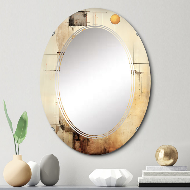 Pinnel - Miroir mural moderne ovale, 30 po x 20 po