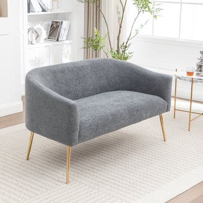 Jameila  Upholstered Faux Fur Loveseat