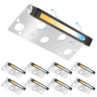 8PK Contemporary Dimmable LED Step Lights,Indoor Outdoor Stairway Light
