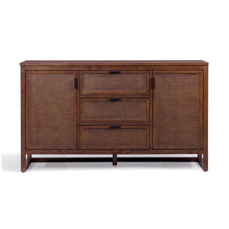 140cm Solid Wood Sideboard, Walnut